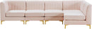 Alina Pink Velvet Modular Sectional - Town Of Bargains Furniture - NY