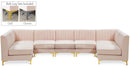 Alina Pink Velvet Modular Sectional - Town Of Bargains Furniture - NY