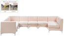 Alina Pink Velvet Modular Sectional - Town Of Bargains Furniture - NY