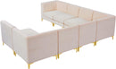 Alina Pink Velvet Modular Sectional - Town Of Bargains Furniture - NY