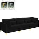 Julia Black Velvet Modular Sofa (3 Boxes) - Town Of Bargains Furniture - NY