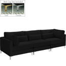 Julia Black Velvet Modular Sofa (3 Boxes) - Town Of Bargains Furniture - NY