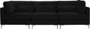 Julia Black Velvet Modular Sofa (3 Boxes) - Town Of Bargains Furniture - NY