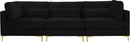 Julia Black Velvet Modular Sofa (3 Boxes) - Town Of Bargains Furniture - NY