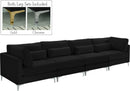Julia Black Velvet Modular Sofa (4 Boxes) - Town Of Bargains Furniture - NY