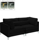 Julia Black Velvet Modular Sofa - Town Of Bargains Furniture - NY
