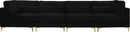 Julia Black Velvet Modular Sofa (4 Boxes) - Town Of Bargains Furniture - NY