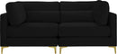 Julia Black Velvet Modular Sofa - Town Of Bargains Furniture - NY