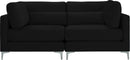 Julia Black Velvet Modular Sofa - Town Of Bargains Furniture - NY