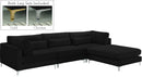 Julia Black Velvet Modular Sectional (4 Boxes) - Town Of Bargains Furniture - NY