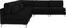 Julia Black Velvet Modular Sectional (5 Boxes) - Town Of Bargains Furniture - NY