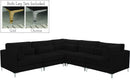 Julia Black Velvet Modular Sectional (5 Boxes) - Town Of Bargains Furniture - NY