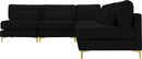 Julia Black Velvet Modular Sectional (5 Boxes) - Town Of Bargains Furniture - NY