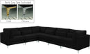 Julia Black Velvet Modular Sectional (6 Boxes) - Town Of Bargains Furniture - NY