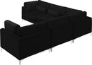 Julia Black Velvet Modular Sectional (5 Boxes) - Town Of Bargains Furniture - NY