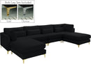 Julia Black Velvet Modular Sectional (6 Boxes) - Town Of Bargains Furniture - NY