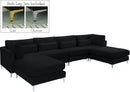 Julia Black Velvet Modular Sectional (6 Boxes) - Town Of Bargains Furniture - NY