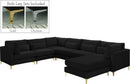 Julia Black Velvet Modular Sectional (7 Boxes) - Town Of Bargains Furniture - NY