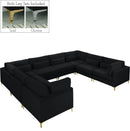 Julia Black Velvet Modular Sectional (8 Boxes) - Town Of Bargains Furniture - NY