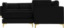 Julia Black Velvet Modular Sectional (7 Boxes) - Town Of Bargains Furniture - NY