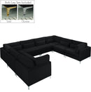 Julia Black Velvet Modular Sectional (8 Boxes) - Town Of Bargains Furniture - NY