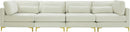 Julia Cream Velvet Modular Sofa (4 Boxes) - Town Of Bargains Furniture - NY
