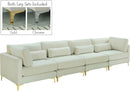 Julia Cream Velvet Modular Sofa (4 Boxes) - Town Of Bargains Furniture - NY