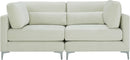 Julia Cream Velvet Modular Sofa - Town Of Bargains Furniture - NY
