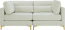 Julia Cream Velvet Modular Sofa - Town Of Bargains Furniture - NY