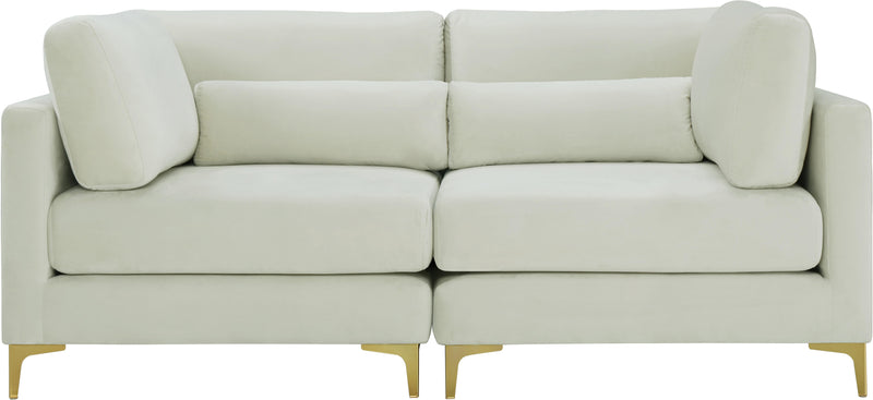 Julia Cream Velvet Modular Sofa