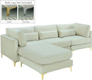 Julia Cream Velvet Modular Sectional (4 Boxes) - Town Of Bargains Furniture - NY