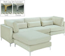 Julia Cream Velvet Modular Sectional (4 Boxes) - Town Of Bargains Furniture - NY