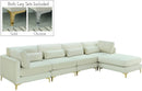 Julia Cream Velvet Modular Sectional (5 Boxes) - Town Of Bargains Furniture - NY