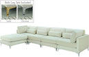 Julia Cream Velvet Modular Sectional (5 Boxes) - Town Of Bargains Furniture - NY