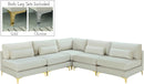 Julia Cream Velvet Modular Sectional (5 Boxes) - Town Of Bargains Furniture - NY
