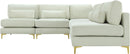 Julia Cream Velvet Modular Sectional (5 Boxes) - Town Of Bargains Furniture - NY