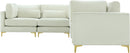 Julia Cream Velvet Modular Sectional (5 Boxes) - Town Of Bargains Furniture - NY
