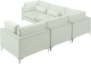 Julia Cream Velvet Modular Sectional (5 Boxes) - Town Of Bargains Furniture - NY