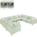 Julia Cream Velvet Modular Sectional (8 Boxes) - Town Of Bargains Furniture - NY