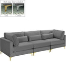 Julia Grey Velvet Modular Sofa (3 Boxes) - Town Of Bargains Furniture - NY