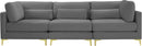 Julia Grey Velvet Modular Sofa (3 Boxes) - Town Of Bargains Furniture - NY
