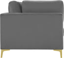 Julia Grey Velvet Modular Sofa (3 Boxes) - Town Of Bargains Furniture - NY