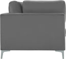 Julia Grey Velvet Modular Sofa (3 Boxes) - Town Of Bargains Furniture - NY