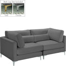 Julia Grey Velvet Modular Sofa - Town Of Bargains Furniture - NY