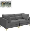 Julia Grey Velvet Modular Sofa - Town Of Bargains Furniture - NY