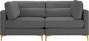 Julia Grey Velvet Modular Sofa - Town Of Bargains Furniture - NY