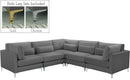 Julia Grey Velvet Modular Sectional (5 Boxes) - Town Of Bargains Furniture - NY