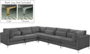 Julia Grey Velvet Modular Sectional (6 Boxes) - Town Of Bargains Furniture - NY
