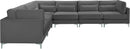Julia Grey Velvet Modular Sectional (6 Boxes) - Town Of Bargains Furniture - NY