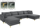 Julia Grey Velvet Modular Sectional (6 Boxes) - Town Of Bargains Furniture - NY